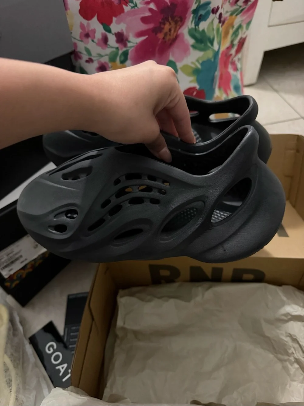 Men's Black Yeezy Foam Runners